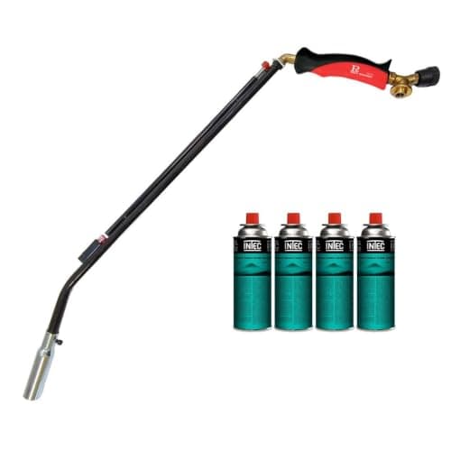 INTEC désherbeur thermique gaz 1100W + 4 cartouches butane